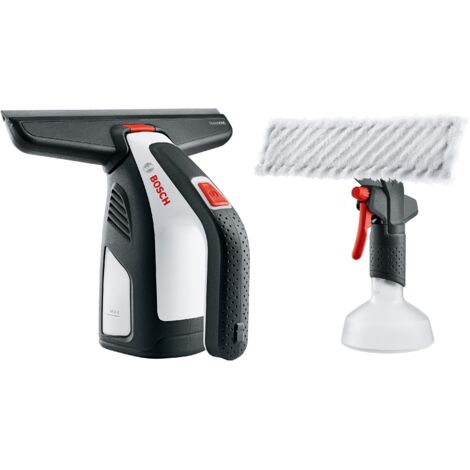 Bosch – Nettoyeur de vitres GlassVac Solo Plus – Performance sans traces – 2 têtes de balayage interchangeables – Chiffon microfibre lavable