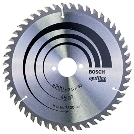 Bosch Optiline Wood 200x2.8x30D: 48WZ, 200 x 2.8/1.8 x 48 mm, 48 Denti