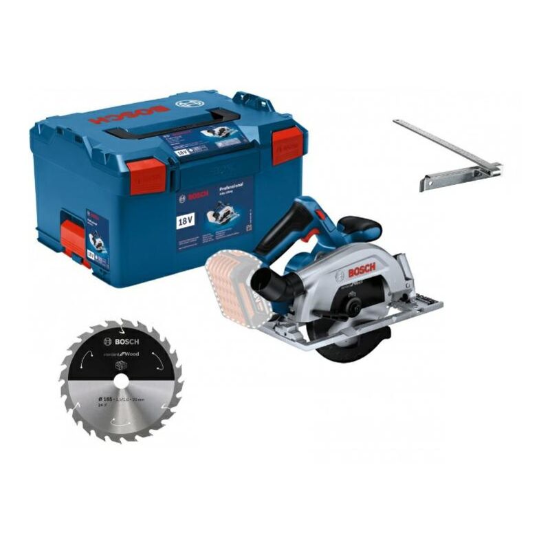 Gks 185-LI, Scie circulaire 18V 165 mm, mono-outil, avec L-Boxx pour un rangement professionnel - Bosch