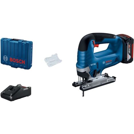 Bosch Outillage - Scie sauteuse sans fil 18V, 1 batterie 4,0 Ah, chargeur 06015B3023