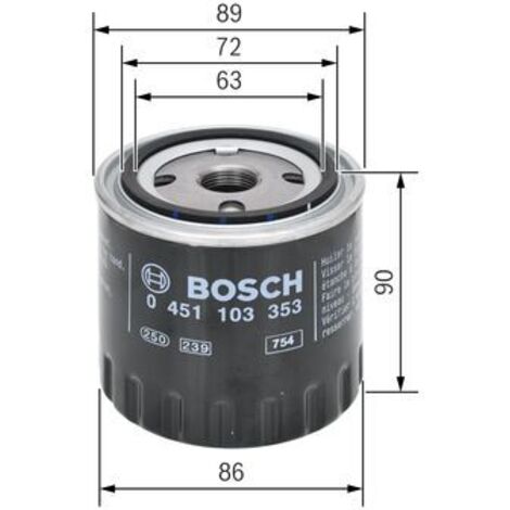 Bosch P3353 - Filtre à huile auto