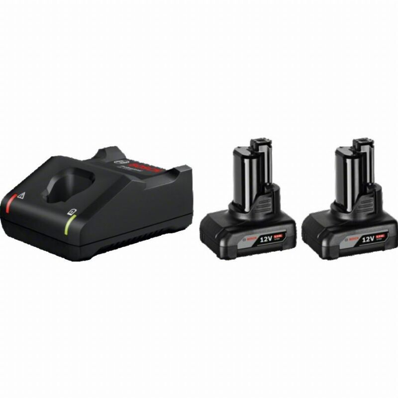 

Bosch Batería de repuesto de 12 V + set de inicio de cargador de batería: 2x baterías GBA 6,0 Ah y GAL 12V-40