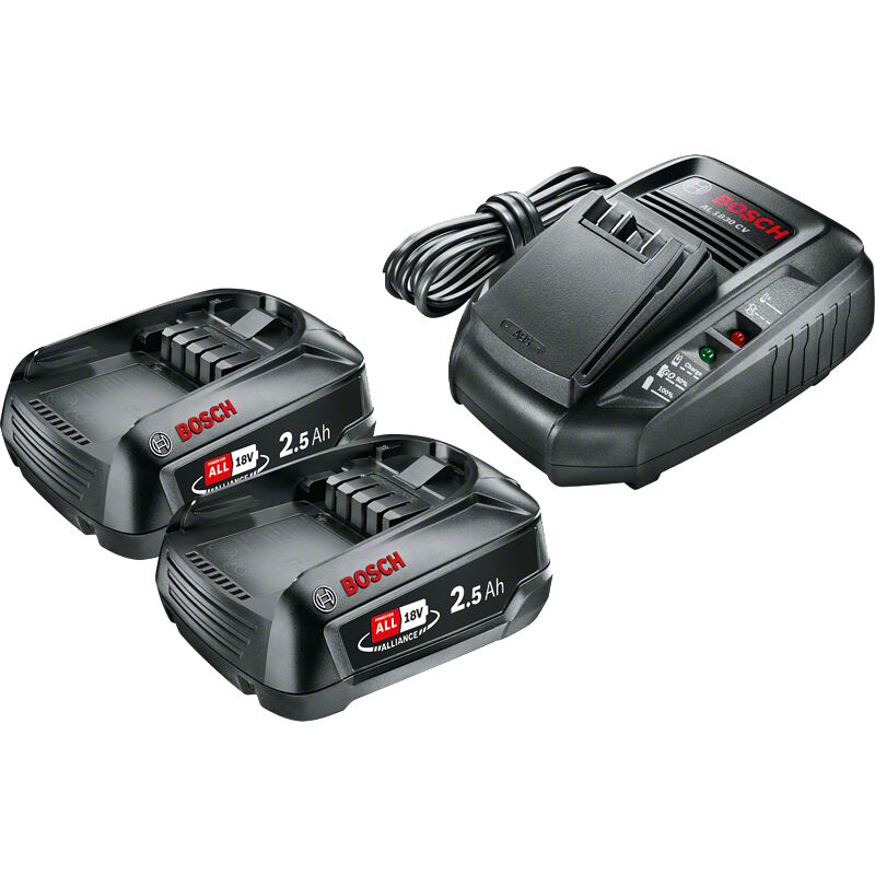 Bosch - Stareter Set 18 v (2 batteries 2,5 Ah + al 1830 cv) Batterie 18 v