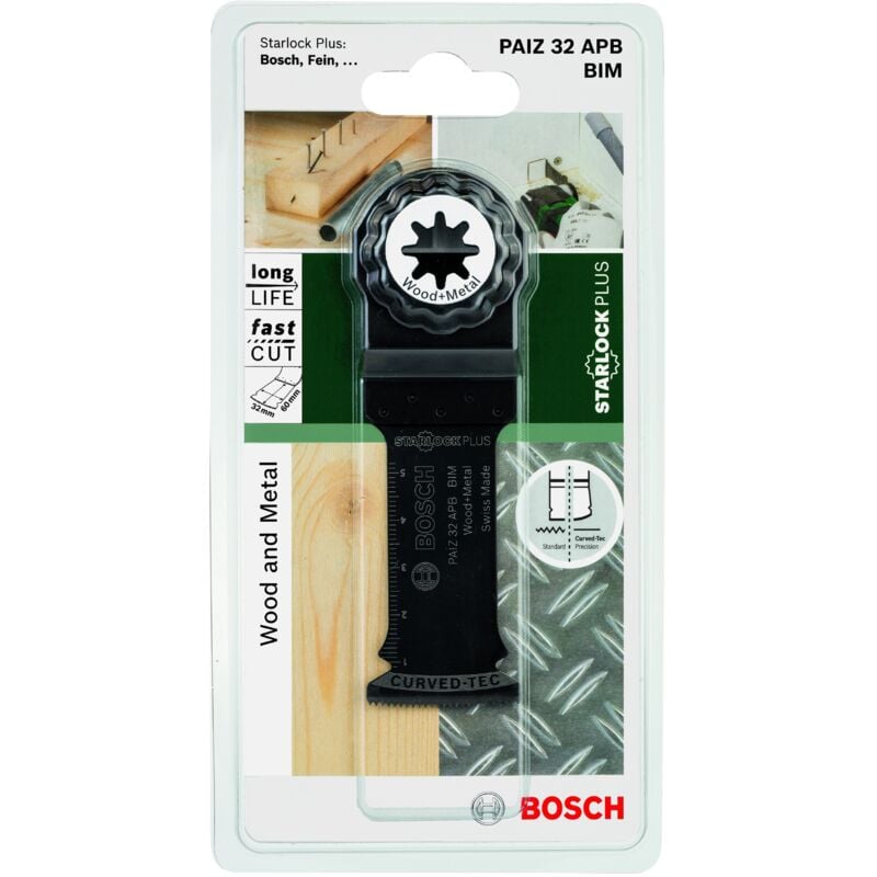 Bosch - StarlockPlus PAIZ32APB Scie plongeante pour le bois et le métal 60x32 2609256D54