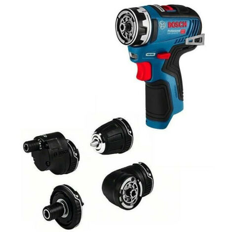 Bosch – Perceuse-visseuse 12V sans batterie – Moteur sans charbon – Couple 35Nm – 4 adaptateurs FlexiClick – Coffret L-BOXX