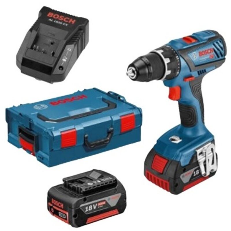 Perceuse-visseuse sans fil gsr 18V-28 Bosch 2x 4,0 Ah batterie + chargeur en L-Boxx - 0615990K3S