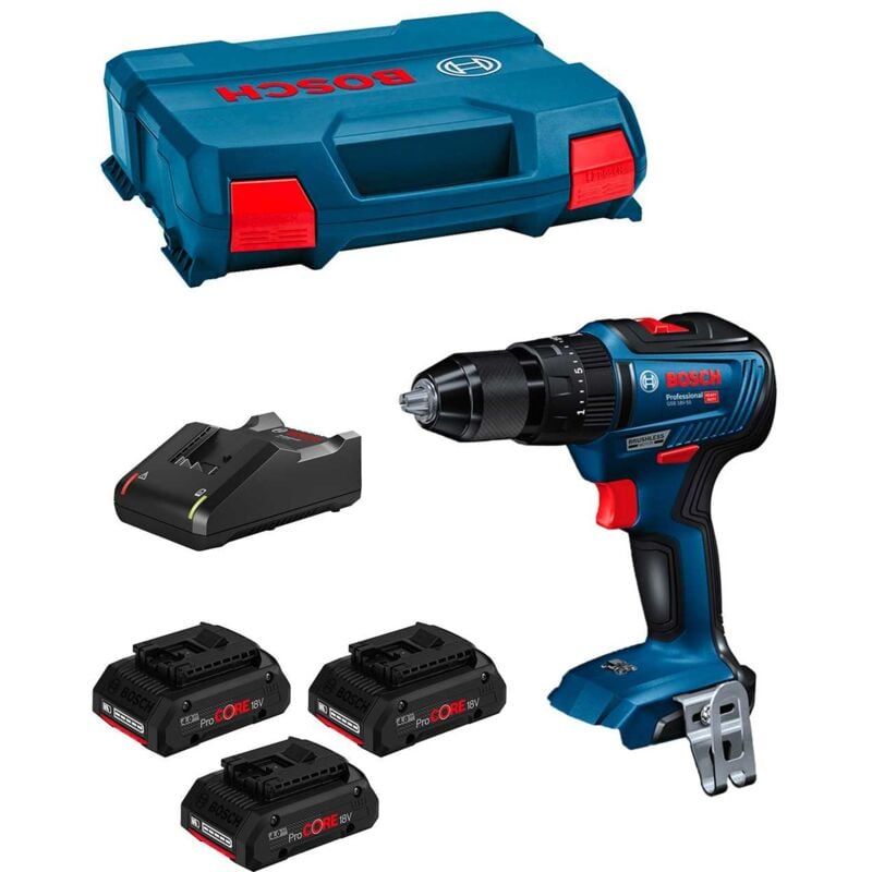 Perceuse à Percussion Bosch gsb 18V-55 (3 x 4,0 Ah ProCORE gal 18V-40 L-Case)