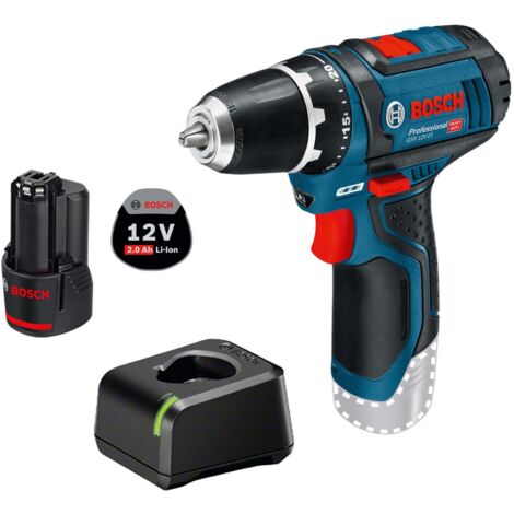 Bosch perceuse-visseuse sans fil GSR 12V-15 un accumulateur 2,0 Ah chargeur