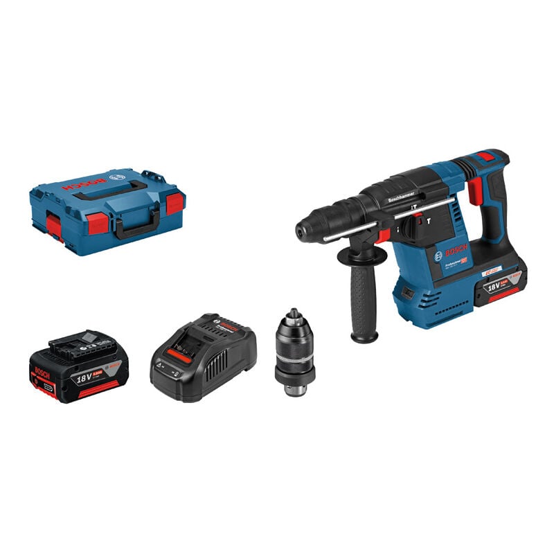 Bosch - Marteau perforateur sans fil gbh 18V-26 f avec 2x batteries 5,0 Ah avec chargeur, l-boxx inclus
