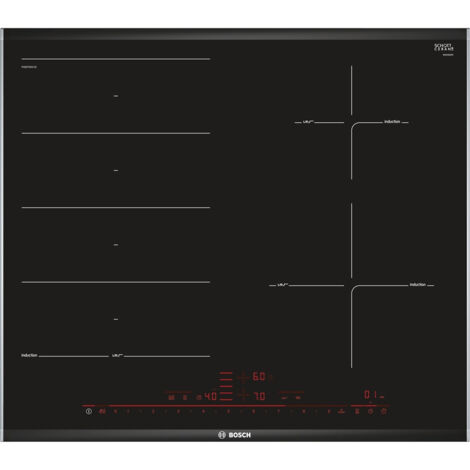Bosch Piano Cottura PXE675DC1E a Induzione 4 Zone Cottura da 60 cm Colore Nero