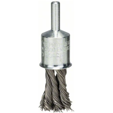 Bosch Pinselbürste, Edelstahl, gezopfter Draht, 0,35 mm, 19 mm, 4500 U/ min