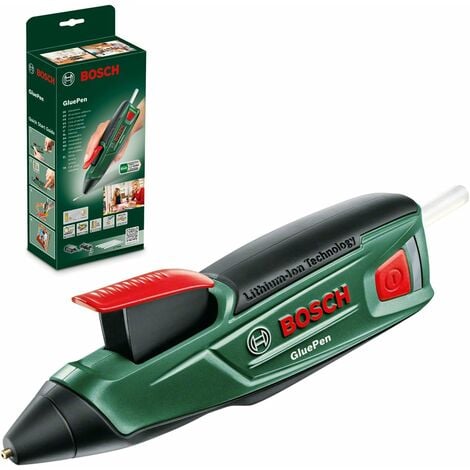 Bosch pistola de pegar termofusible a batería GluePen (batería integrada, 3,6 V, con 4 barras de adhesivo Ultra Power)