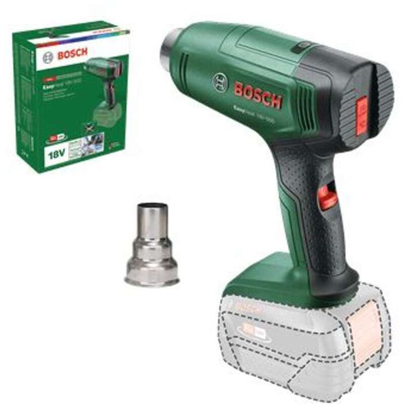 Décapeur Thermique Bosch EasyHeat 18V-500 – Sans Fil, 350/450°C, Outil Seul