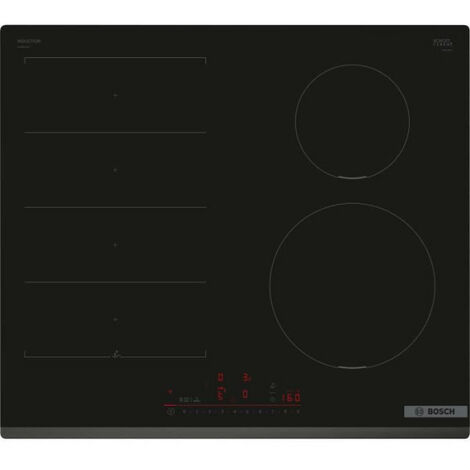 Bosch – Table induction 4 foyers – Puissance 7400 W – Zone flex – Commande DirectSelect – Largeur 60 cm – Design noir élégant - PIX631HC1E