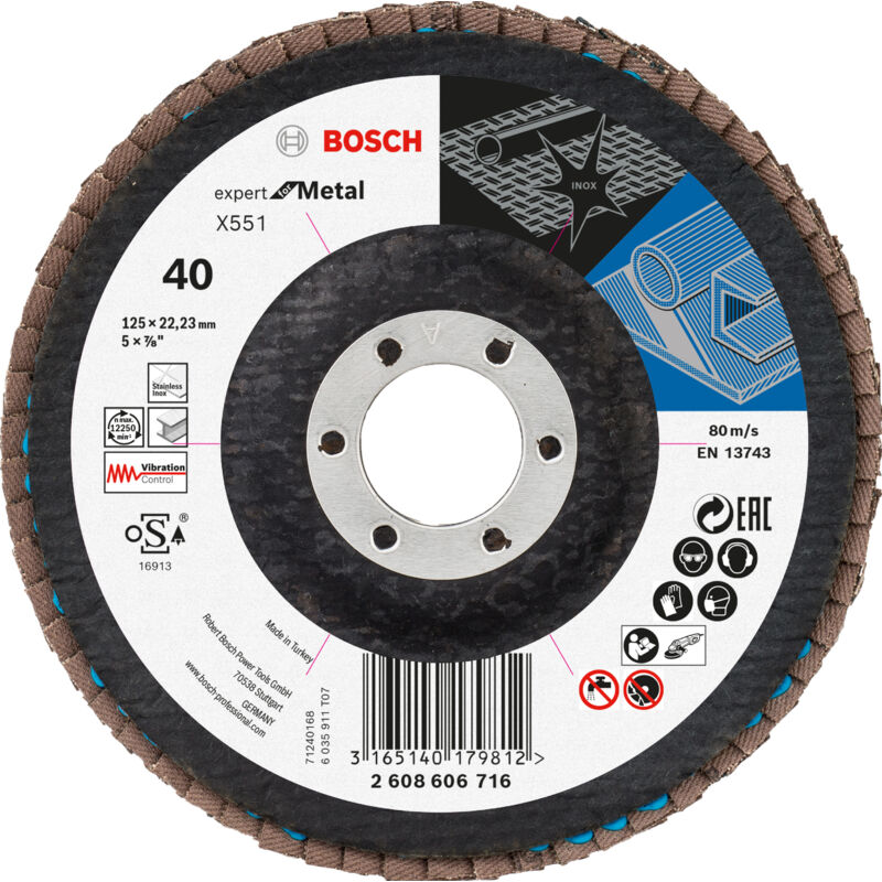 

BOSCH 2608606716 Plato pulidor X551, Expert for Metal Ø 125 mm