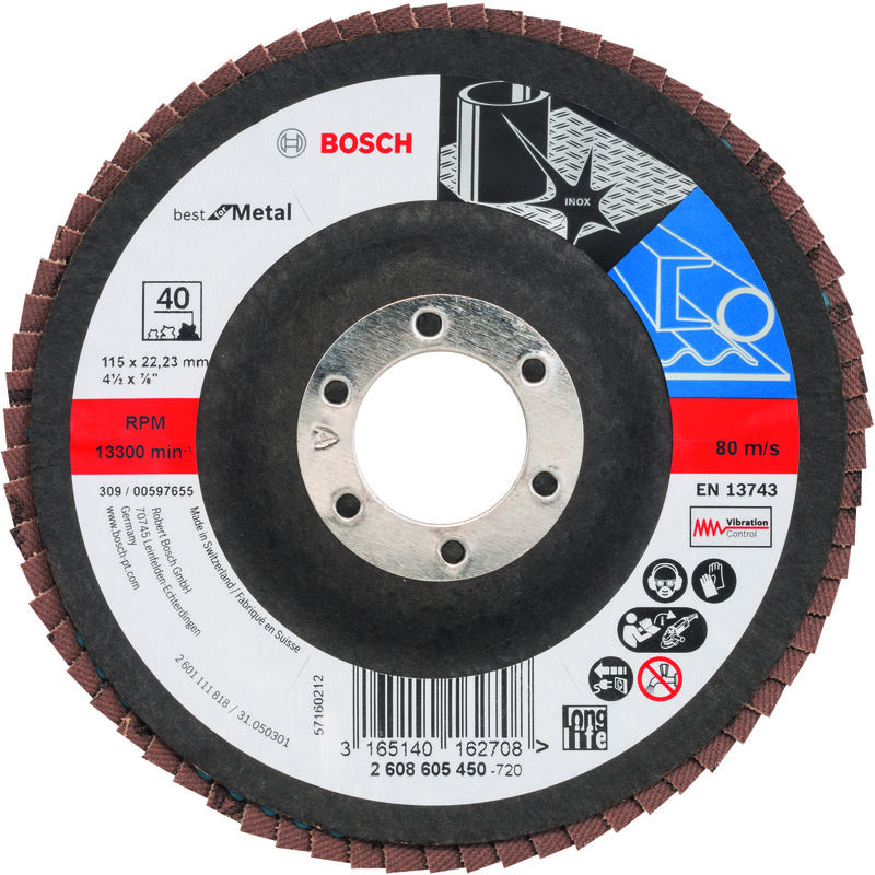 

BOSCH 2608605450 Plato pulidor X571, Best for Metal Ø 115 mm