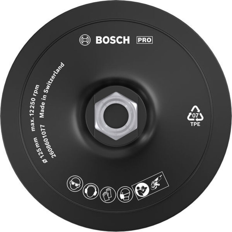 Accessories 2608601077 Platorello a strappo, filettatura m 14 - 125 mm, 12.500 U/min Diametro 125 mm - Bosch