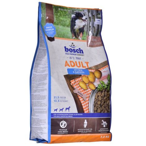 BOSCH Poisson et Pommes de Terre - Croquettes pour chien - 3 kg