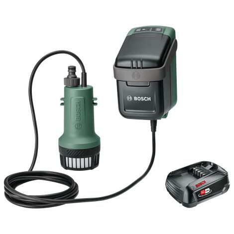 Bosch Pompe à eau de pluie GardenPump - Livré avec 1 batterie 18V 2,5Ah