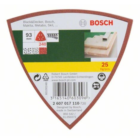 Bosch Ponçage jeu de feuilles pour ponceuse Delta. 25 pice. 6