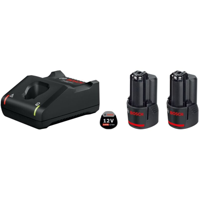 

Bosch Batería de repuesto de 12 V + set de inicio de cargador: 2x baterías GBA 3 Ah y GAL 12V-40