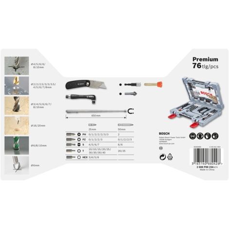 Bosch Premium X-Line Bohrer- und Schrauber-Set 76-teilig 2608P00234 im Koffer