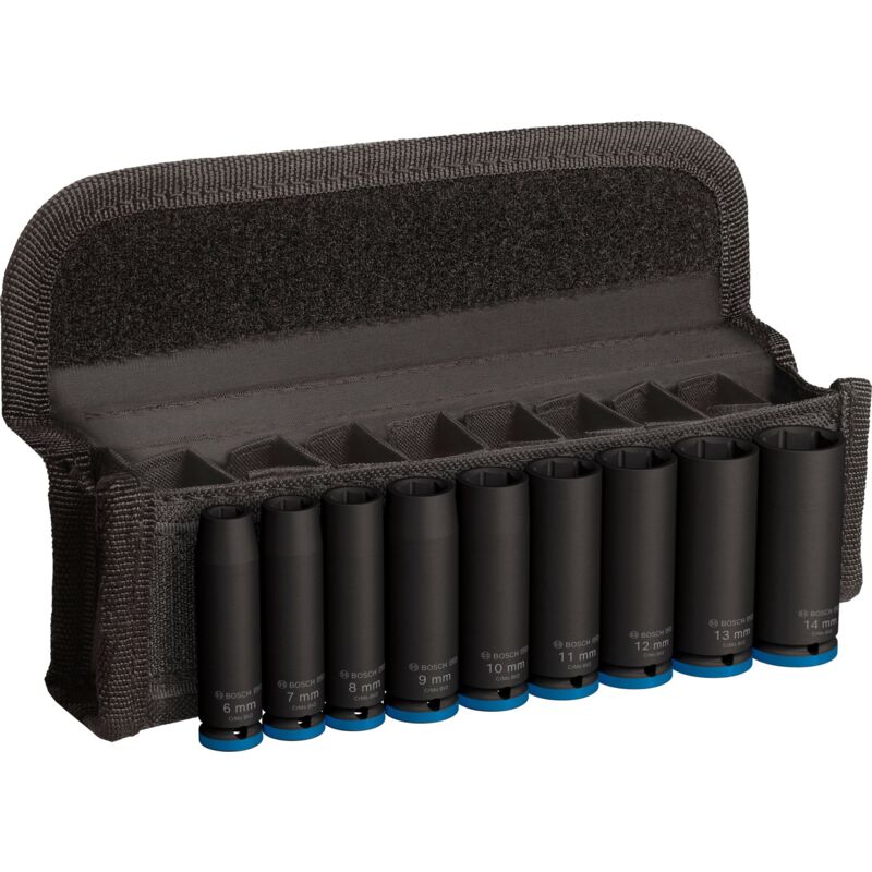 Pro Impact Steckschlüsselsatz Set, 1/4', Tief, 9-tlg. - Bosch