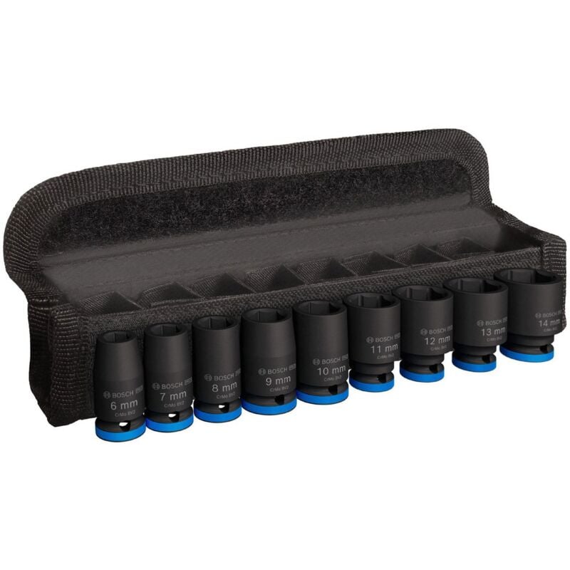 Pro Impact Socket Set 1/4' Standard 9 pces - 2608003034 - Bosch