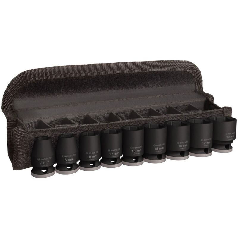 Bosch Pro Impact Socket Set 3/8' Standard 9 pces - 2608003036
