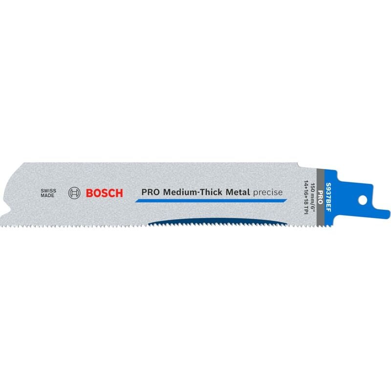 Pro Medium-Thick Metal precise S937BEF Blatt 1,1 x 25 x 150 mm 5-tlg. - 2608658991 - Bosch