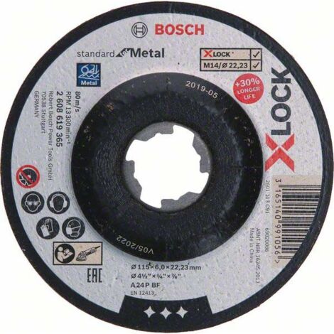 Bosch PRO Metal X-Lock Schleifscheibe 115 x 6 x 22,23 mm - 2608619365