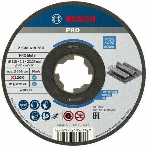 Bosch PRO Metal X-Lock Trennscheibe 115 x 2,5 x 22,23 mm - 2608619780