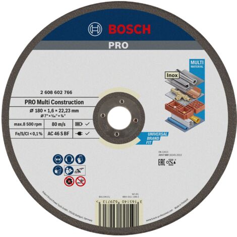 Bosch PRO Multi Material Schleifscheibe 180 x 1,6 x 22,23 mm - 2608602766