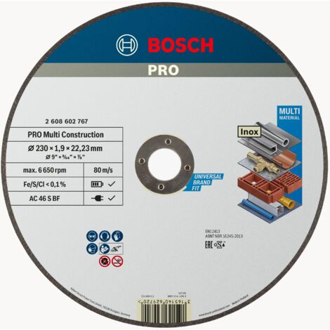 Bosch PRO Multi Material Schleifscheibe 230 x 1,9 x 22,23 mm - 2608602767