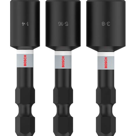 Bosch PRO Nutsetter Impact Set , 1/4" x 50 mm, 5/16" x 50 mm, 3/8" x 50 mm, 3 Stück