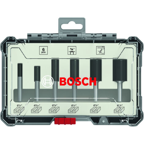 Bosch Pro Router Bit Straight Set, 6 Piece