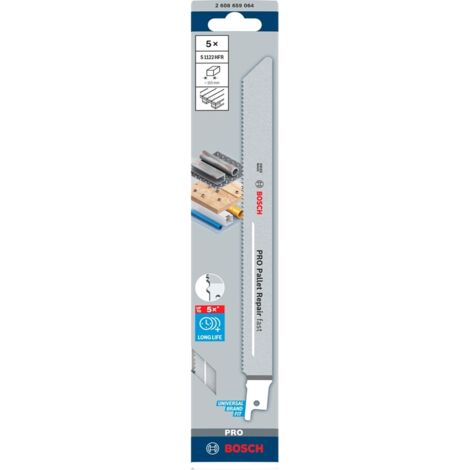 Bosch PRO Sägeblatt Pallet Repair fast S1122HFR, 0,9 x 19 x 225 mm, Art.Nr. 2608659064