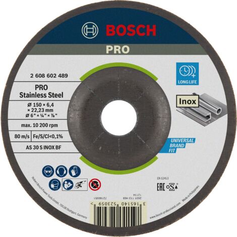 Bosch PRO Stainless Steel Schleifscheibe 150 x 6 x 22,23 mm - 2608602489