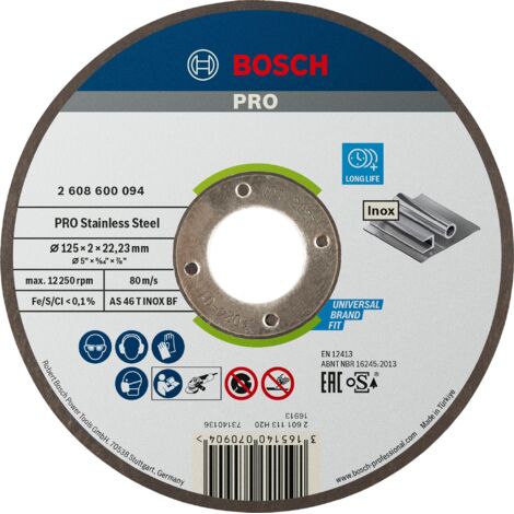 Bosch PRO Stainless Steel Trennscheibe 125 x 2 x 22,23 mm - 2608600094