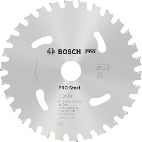 Bosch PRO Steel cordless Kreissägeblatt, 140 x 1,6 x 20 mm, T30
