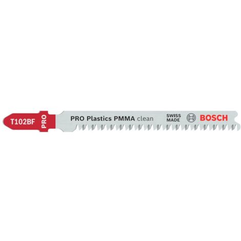 Bosch PRO Stichsägeblatt Plastics PMMA clean T102BF, 92 mm, 2-tlg.