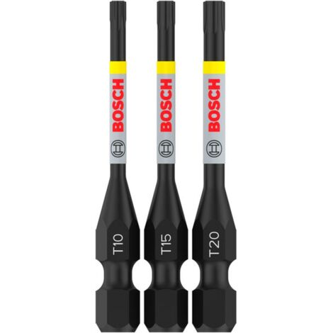 Bosch PRO Torx Impact Bit Set, T10, T15, T20, 55 mm, 3 Stück