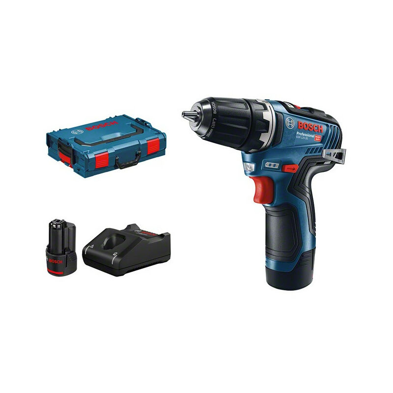 

Taladro atornillador con batería de iones de litio de 12 V 2x3,0 Ah con maletín - GSR 12V-35 Professional - Bosch