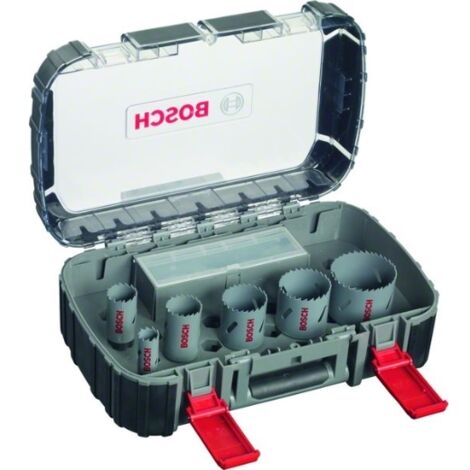 Bosch Professional 11 pz. Sega a tazza HSS bimetallica Set (di vari materiali, Ø 22–65 mm, accessorio trapani)