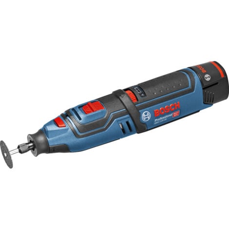 Bosch Professional 12V System GRO 12V-35 - Miniherramienta a batería (5000-35000 rpm, sin batería, en L-Box), Negro/Azul, Solo