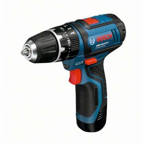 Bosch Professional 12V System Trapano-Avvitatore con Percussione a Batteria Gsb 12V-15, Include Custodia a Fondina, Batterie e Caricabatteria Non Include, in L-Boxx