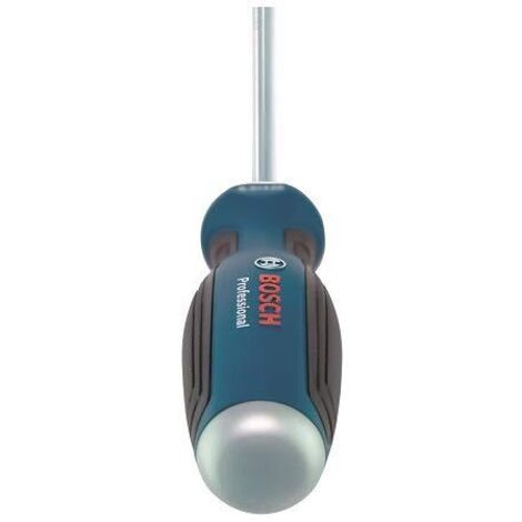 Bosch Professional 1600A01TF9 Cacciavite piatto, cromo vanadio, impugnatura softgrip contestainacciaio, blu, SL4,5 x 100mm