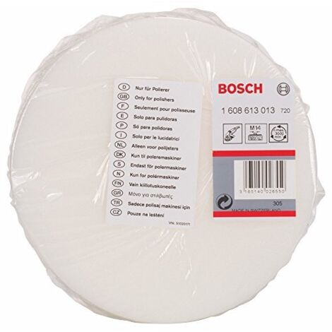 Bosch Professional 1608613013 Spugna per Lucidatura con Filettatura M 14, 160 mm