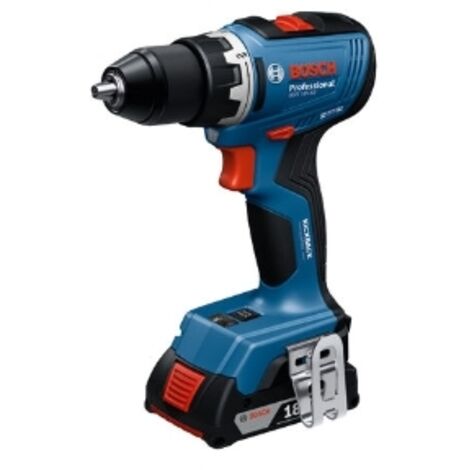 Bosch Professional 18V System Akkuschrauber GSR 18V-65 (bürstenloser Motor, 2 Batterien GBA 18V 2.0Ah, Ladegerät GAL 18V-20, L-Koffer)