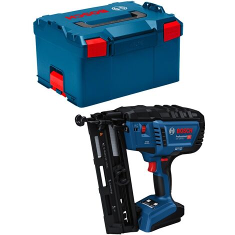 Bosch Professional 18V System clavadora madera batería GNH 18V-64-2 (modo disparo simple, apto para clavos: 32-64 mm, 1,6 mm y ángulo clavado de 20°, sin baterías en L-BOXX)